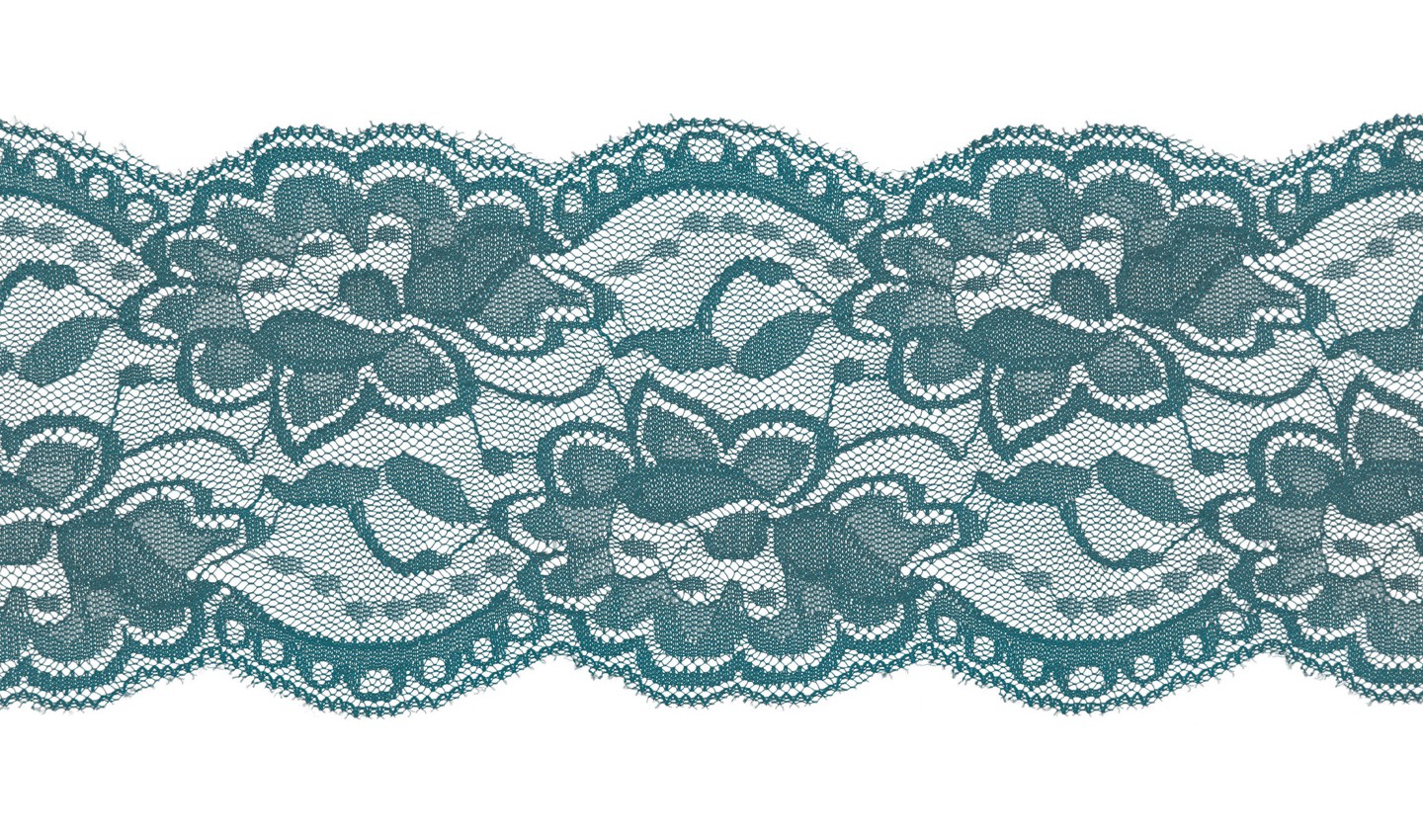 Elastīgā mežģīne Petrol 10cm 575cm Elastīgā mežģīne Petrol 10cm 575cm