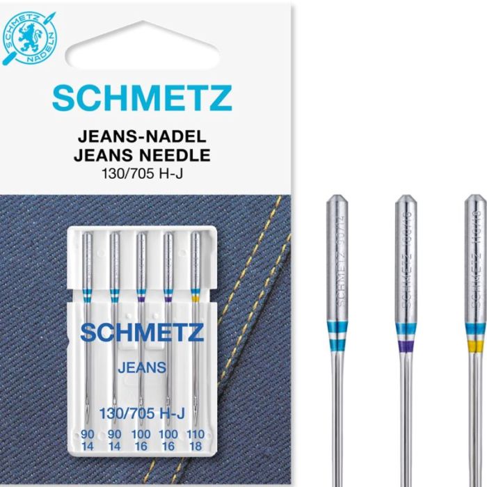 Schmetz Adata 130/705 H-J 90-110 Jeans 5gab. Schmetz Adata 130/705 H-J 90-110 Jeans 5gab.