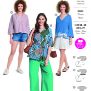 Piegrieztne blūzei Burda easy 5776 Piegrieztne blūzei Burda easy 5776