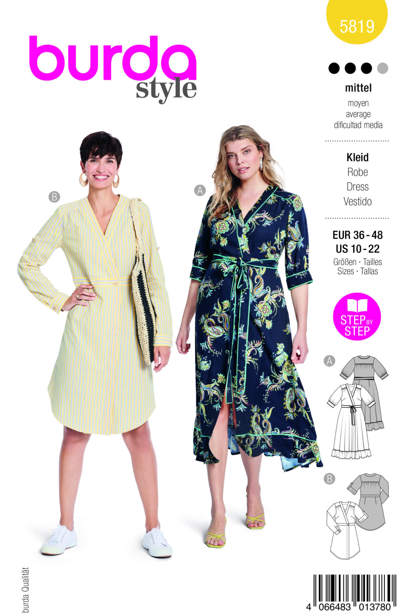 Piegrieztne kleitām Burda style 5819 Piegrieztne kleitām Burda style 5819