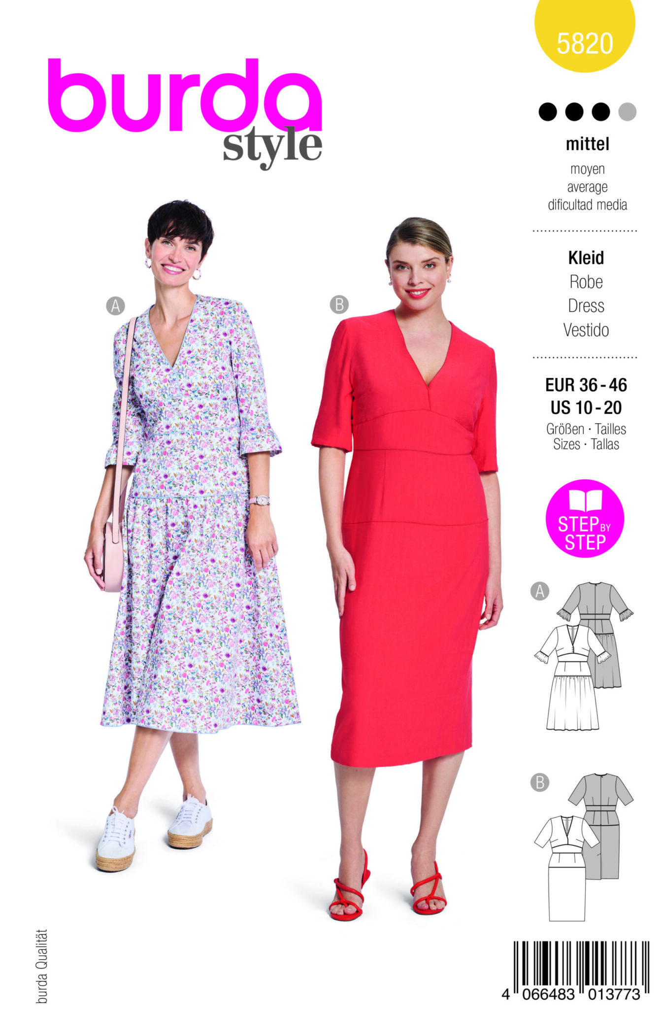 Piegrieztne kleitām Burda style 5820 Piegrieztne kleitām Burda style 5820