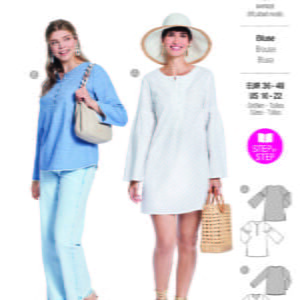Piegrieztne blūzēm Burda style 5822 Piegrieztne blūzēm Burda style 5822
