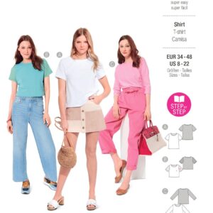 Piegrieztne t-krekliem Burda easy 6010 Piegrieztne t-krekliem Burda easy 6010