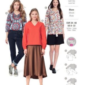 Piegrieztne blūzei Burda easy 5924 Piegrieztne blūzei Burda easy 5924