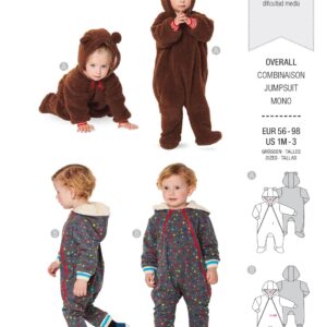 Piegrieztne kombinezonam Burda kids 9294 Piegrieztne kombinezonam Burda kids 9294