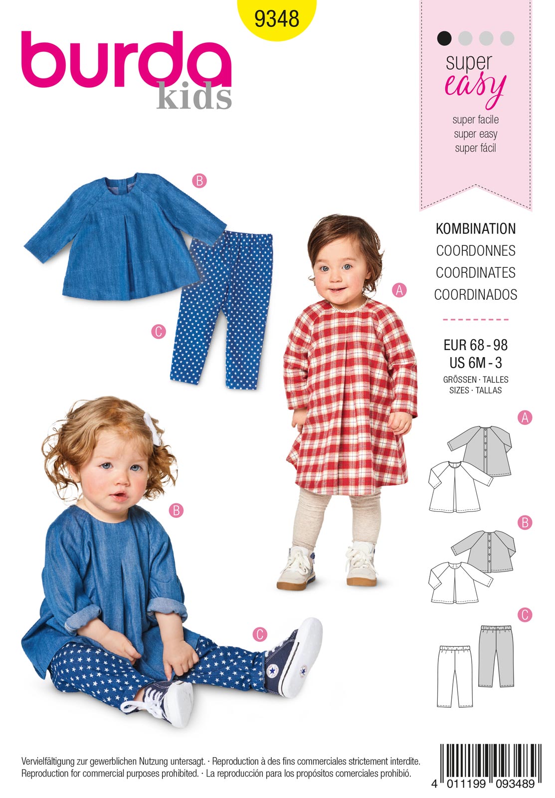 Piegrieztne komplektam Burda kids 9348 Piegrieztne komplektam Burda kids 9348