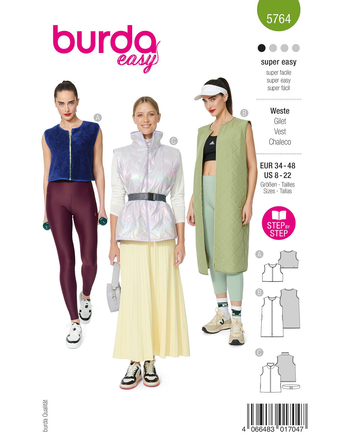 Piegrieztne vestei Burda easy 5764 Piegrieztne vestei Burda easy 5764