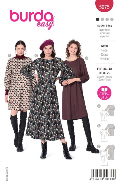 Piegrieztne kleitām Burda style 5975 Piegrieztne kleitām Burda style 5975