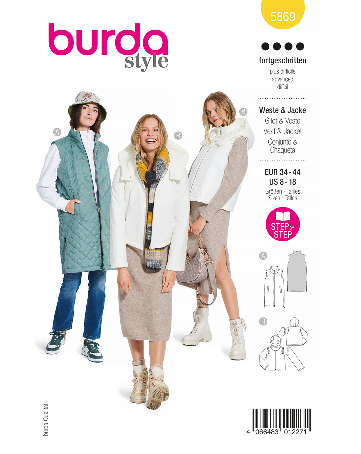 Piegrieztne vestei Burda syle 5869 Piegrieztne vestei Burda syle 5869