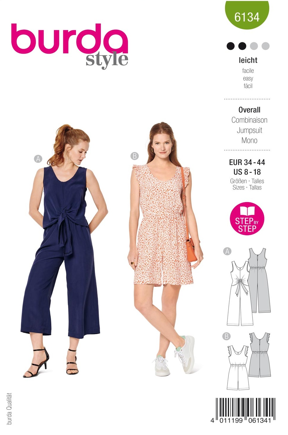 Piegrieztne kombinezonam Burda style 6134 Piegrieztne kombinezonam Burda style 6134