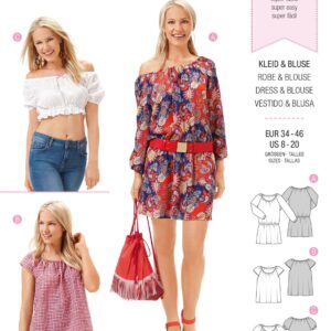 Piegrieztne kleitai un tunikai Burda easy 6684