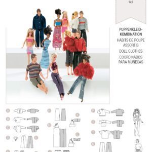 Piegrieztne leļļu drēbēm Burda kids 8576 Piegrieztne leļļu drēbēm Burda kids 8576