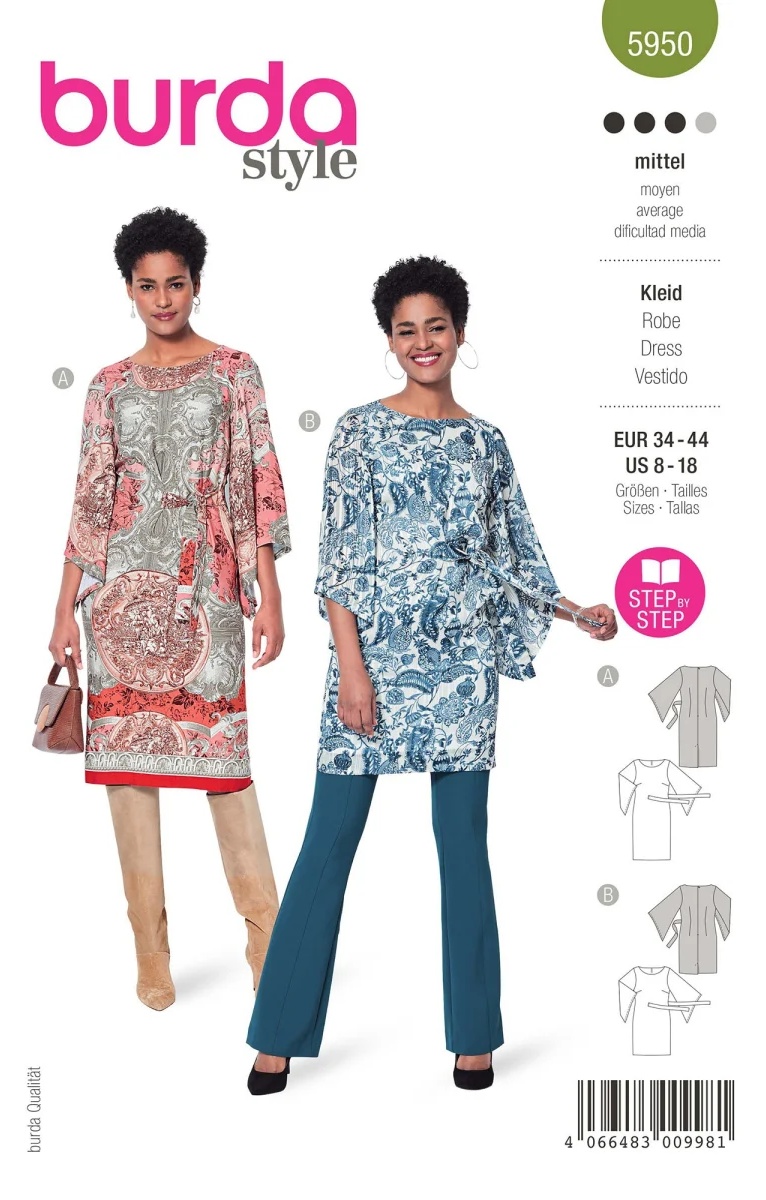 Piegrieztne kleitām Burda style 5950 Piegrieztne kleitām Burda style 5950