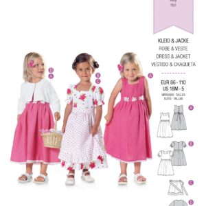 Piegrieztne kleitai un jakai Burda kids 9702