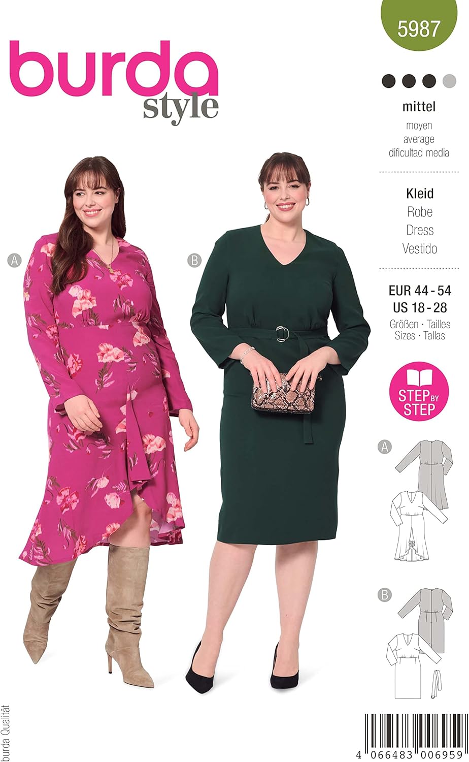 Piegrieztne kleitām Burda style 5987 Piegrieztne kleitām Burda style 5987