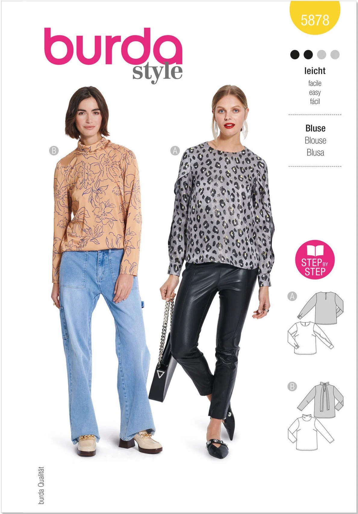 Piegrieztne blūzēm Burda style 5878 Piegrieztne blūzēm Burda style 5878