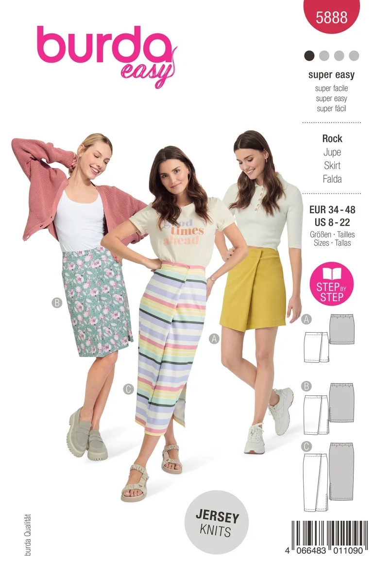 Piegrieztne svārkiem Burda easy 5888 Piegrieztne svārkiem Burda easy 5888