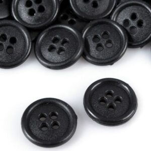 Plastmasas poga melna 15mm (144gab) Plastmasas poga melna 15mm (144gab)