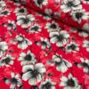 Dizaina kokvilnas cilpiņtrikotāža Melnbalti ziedi 240gr/m²