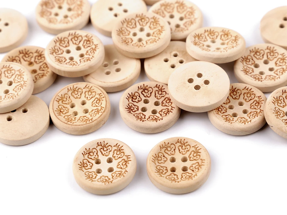 Koka pogas 20 mm (50gab.) Koka pogas 20 mm (50gab.)