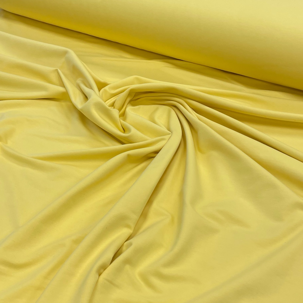 Kokvilnas cilpiņtrikotāža Pastel yellow 240gr/m² Kokvilnas cilpiņtrikotāža Pastel yellow 240gr/m²