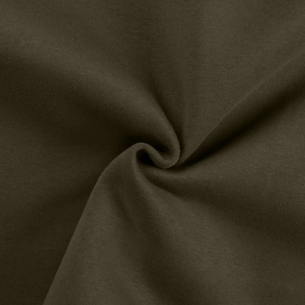 Kokvilnas siltināta trikotāža Khaki 280gr/m² 113cm Kokvilnas siltināta trikotāža Khaki 280gr/m² 113cm