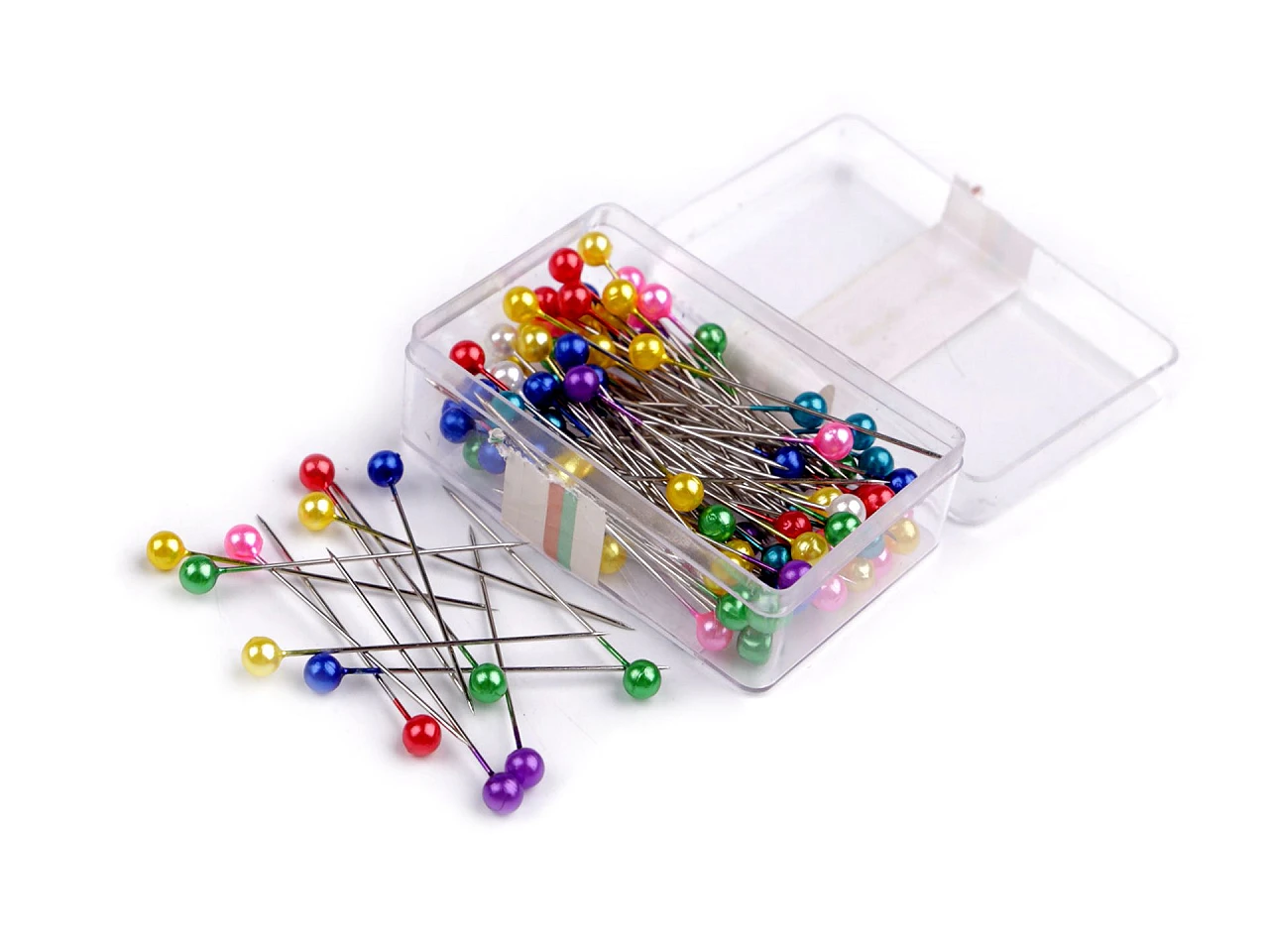 Kniepadatas ar krāsainām pērlītēm (40mm) Kniepadatas ar krāsainām pērlītēm (40mm)