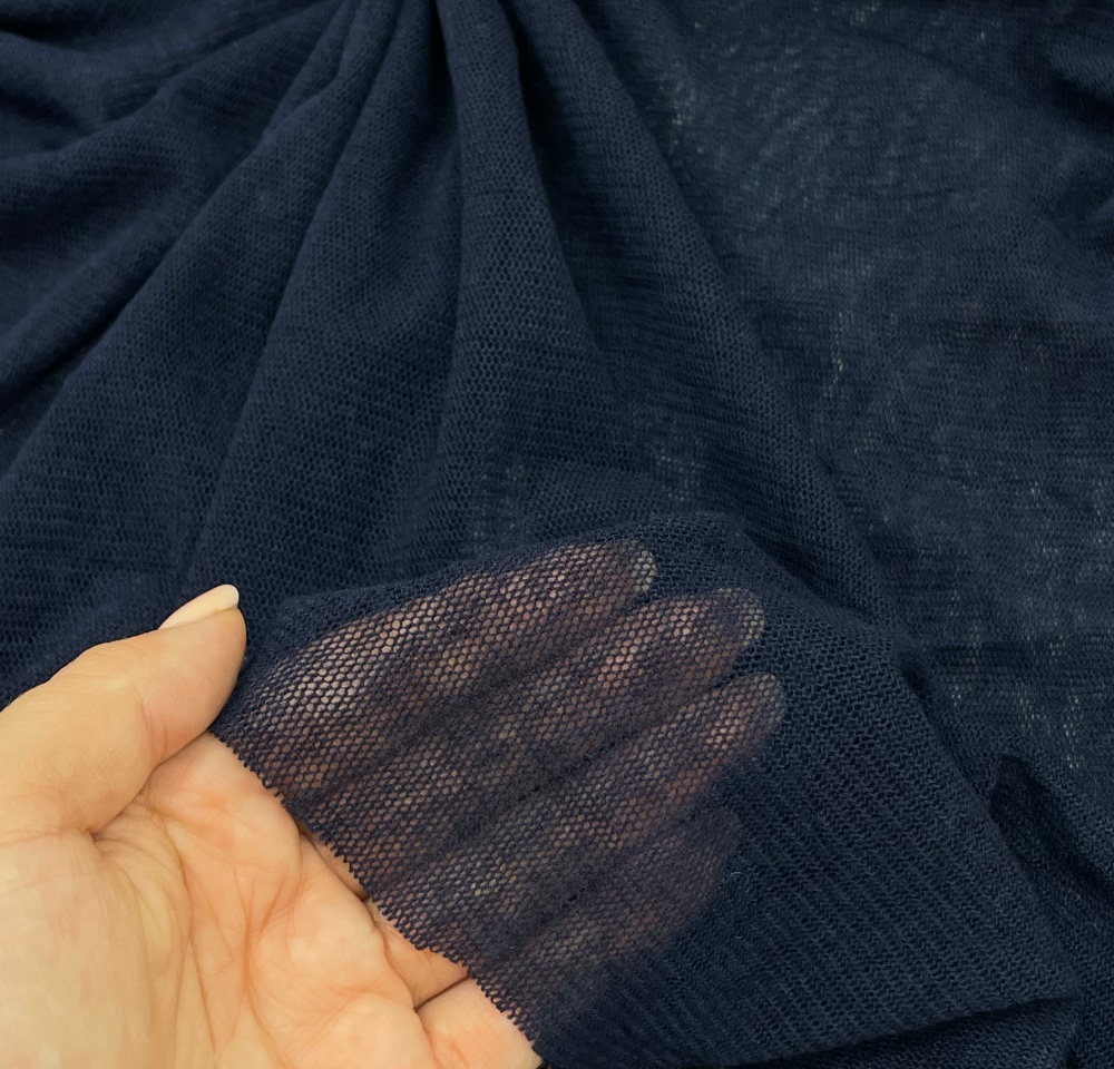 Smalks adījuma audums Navy 100gr/m² Smalks adījuma audums Navy 100gr/m²