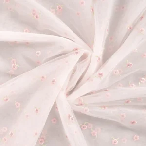 Tills ar izšūtiem ziediem 20gr/m²