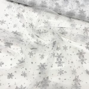 Tills ar sniegpārsliņam White 30gr/m²